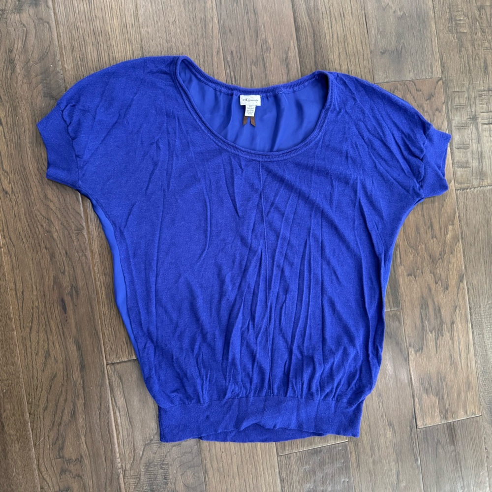 Dynamite Blue Cap Sleeve Relaxed T-Shirt